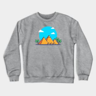 Pyramid Cartoon Illustration Crewneck Sweatshirt